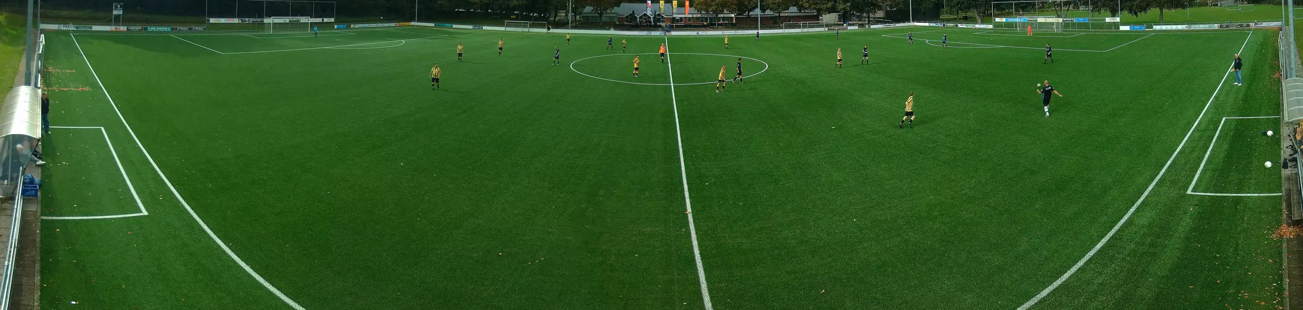 Panorama van het hele veld